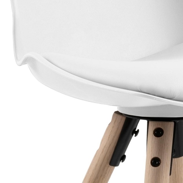 Stołek barowy Oslo biały high - ACTONA